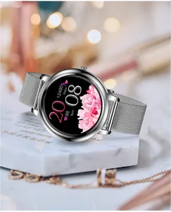 लड़कियों उपहार MK20 स्मार्ट घड़ी महिलाओं Smartwatch एंड्रॉयड और आईओएस सिलिकॉन घड़ी महिलाओं के लिए के साथ संगत