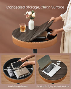 <span class=keywords><strong>VASAGLE</strong></span> <span class=keywords><strong>Mesa</strong></span> de Bar de Altura Regulable, <span class=keywords><strong>Mesa</strong></span> <span class=keywords><strong>Alta</strong></span> Redonda de Pub con Almacenamiento - Product Image 4