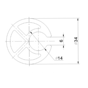 Rail de rideau latéral de camion en profilé aluminium 34 mm avec poteau de tension pour Tautliner - Product Image 4