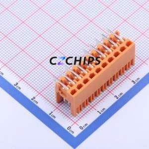 KF2EDGER-3.5-2*10P Plug-in Terminal Block Bent Lead Through Hole,P=3.5mm Board-to-Board / Socket - Open 2x10P 3.5mm Orange - Product Image 2