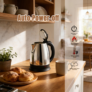 Fabricación OEM y ODM de Electrodomésticos de Cocina Pequeños, Hervidor Eléctrico de Acero Inoxidable de Una Sola Capa, 1500 W, 1.8 L - Product Image 1