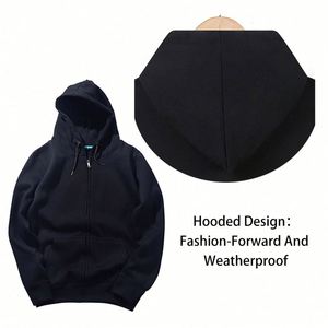 Design Top Quality Oversize 40 Cotton 60 Polyester 420gsm Custom Logo Pattern <b>Black</b> Hoodies - Product Image 6