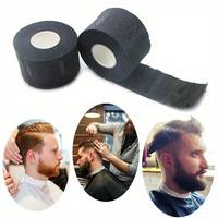 Bandes de col hygiéniques jetables en papier, blanches, douces, imperméables et élastiques, en rouleau, pour salon de coiffure, coupe de cheveux, barbier