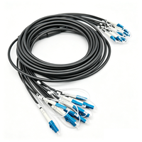 Kabel Serat Optik Lapis Baja 12 Core OS2 Single Mode LC ke LC Simplex Outdoor Patch Cord 6.0mm LSZH Anti-rodent Assembly