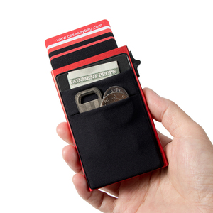 กระเป๋าสตางค์อะลูมิเนียม Casekey Slim พร้อมช่องใส่บัตรแบบยืดหยุ่นด้านหลัง ช่องใส่บัตรประชาชน บัตรเครดิต ขนาดเล็ก ป้องกัน RFID พร้อมช่องใส่บัตรแบบป๊อปอัพอัตโนมัติ - Product Image 2