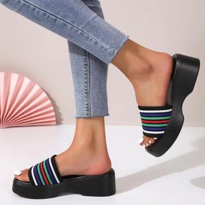 New Women's Wedge Sandals Summer Comfortable Beach Flip Flops Wholesale <b>Slippers</b> Casual Outdoor Slides - Product Image 5