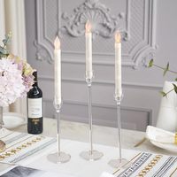 6 pièces de chandeliers personnalisés en cristal, ménorahs en acrylique, centre de table pour décoration de table et de mariage