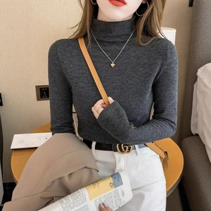 Women's Cashmere Turtleneck Base Layer Top 280g Soft Long Sleeve Solid Color Autumn Winter Spring Wear - Product Image 3
