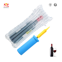 Sacs à colonnes d'air pour bouteilles de vin, coussinets de protection en plastique gonflables avec pompe manuelle
