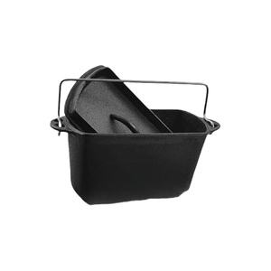 Four à pain en fonte Rôtissoire à <span class=keywords><strong>induction</strong></span> durable avec couvercle Plat de cuisson <span class=keywords><strong>rectangulaire</strong></span> pour la cuisson à la maison - Product Image 4