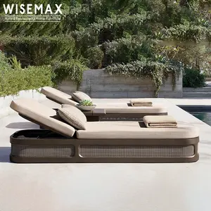 WISEMAX MÖBEL Modernes Design Gartenmöbel Aluminium rahmen Tages betten Minimalisti scher Stoff Polster Sonnen liegen für Balkon