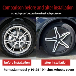 Protection de roue en ABS+PC Yige, à visser, <span class=keywords><strong>peinture</strong></span> en trois couches, pour Tesla Model 3/Y 2019-2025, 19 pouces, remplacement de jante complète - Product Image 3