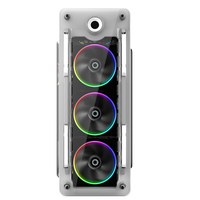 Metalfish — châssis pour ordinateur gamer RGB, tour de pc ATX avec fenêtre transparente, usb 3.0
