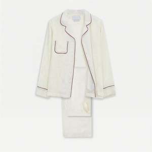 Lounge Wear Manga larga Ropa para el hogar Bolsillo Suave Transpirable Mujeres Conjunto de pijama de seda - Product Image 1