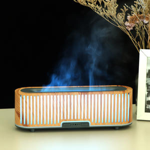 JCSY Diffuseur d'huiles essentielles USB 5V, humidificateur 0,5L, type brume, avec lumière, couleur grain de bois, pour la maison et le bureau - Product Image 4