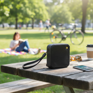 Altoparlante Wireless alla Moda con Design a Rete, Audio HiFi con Bassi Potenziati, Impugnatura con Cinghia per Dispositivi Universali, Nero, Prodotto in Cina - Product Image 3