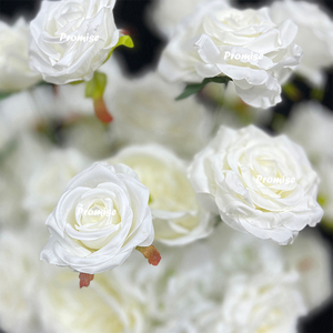 Promessa palla fiore matrimonio centrotavola piccola palla bianca amore finta rosa fiore artificiale per lo sfondo - Product Image 4