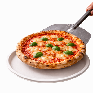 Assiette ronde en bagasse de canne à sucre biodégradable et écologique de 32 cm (320 mm x H 15 mm) – Assiette jetable en pulpe de canne à sucre - Product Image 2