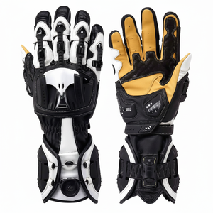 Fabricants d'usine directs de qualité professionnelle Design et matériau personnalisés Gants de moto en cuir de chèvre totalement personnalisables - Product Image 1