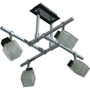 Lámpara de techo DIOGO moderna Wengue/cromo 4xG9 de acero inoxidable para sala de Estar, comedor, dormitorio, Hotel, cocina, granja, interruptor de CA - Product Image 1