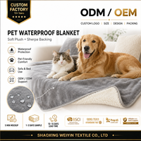 Couverture imperméable pour animaux de compagnie, marque privée, OEM/ODM personnalisé, en peluche Sherpa, protection de canapé pour chiens et chats, pour marques de vente en gros et au détail