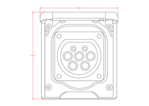 Enchufe de Carga para Vehículos Recreativos y Eléctricos <span class=keywords><strong>ARANA</strong></span>, Impermeable IP44, 230V/32A, Blanco/Negro, Accesorio Exterior Esencial para Campistas y Propietarios de Vehículos Recreativos - Product Image 5