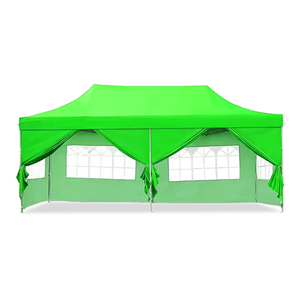 Bán nóng lớn 3x6m ánh sáng màu xanh lá cây gấp gazebo Lều cao cấp tùy chỉnh khung thép trong suốt cửa sổ không thấm nước cho thương mại ngoài trời - Product Image 1