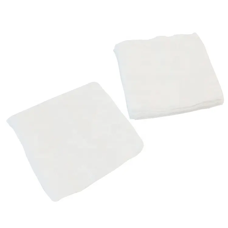 BLUENJOY Medical First Aid Spunlaced Non-woven Sheet 10*10cm Dry and Wet Wound Care Beauty for Face Cleaning or Make Up Removal