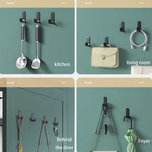 Multi-purpose Wall Organizer <b>Hook</b> Behind-door Key Cloth Hanger <b>Hook</b> <b>Bathroom</b> Robe Towel Holder - Product Image 3