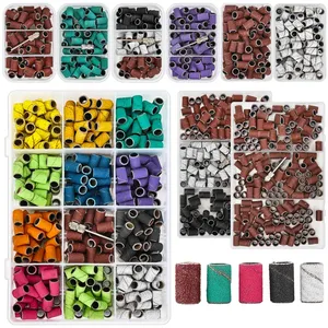 Bandas de Lijado para Uñas, Grano 80/120/180/240, Cabezales de Pulido para Taladro Eléctrico de Manicura, Herramientas Abrasivas para Eliminar Esmalte de Gel UV y Pedicura - Product Image 3