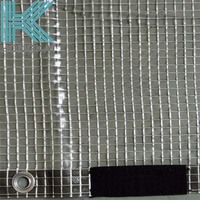 Rideau de porte d'usine en maille PVC transparente, rouleau de 3,2 m de large pour barrière anti-poussière et anti-insectes