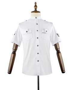 Uniforme Estiva da Uomo per <span class=keywords><strong>Guardie</strong></span> di Sicurezza, Design per Aeroporti, Camicia da Guardia di Sicurezza Bianca - Product Image 5