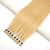 Extensiones de Cabello Humano Super I-Tip, Extensiones de Cabello Nano I-Tip, Extensiones de Cabello Humano Rizado con Cuentas I-Tip