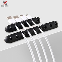 Organisateur de câbles de bureau Xinhang, clips adhésifs en silicone, gestion des câbles, organisateur de câbles de charge USB