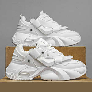 รองเท้าผ้าใบหุ้มข้อลำลองสำหรับผู้ชาย ดีไซน์ทันสมัย ระบายอากาศได้ดีด้วยวัสดุ PU Mesh พื้นรองเท้าทำจากยาง Big Dad เหมาะสำหรับการเดิน - Product Image 3