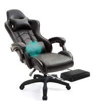 Fauteuil de jeu d'ordinateur pivotant, en cuir Pu, avec lumières et haut-parleurs, bon marché rouge Zero gravité, éclairage à 150 degrés