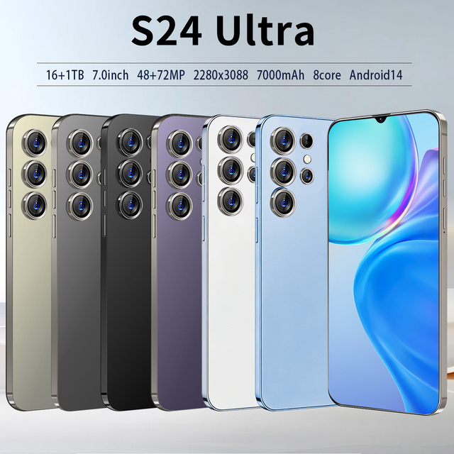 2026 New S24 Ultra Android Smartphone 7000mAh Battery 16GB+1TB Long Standby