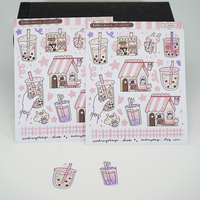 Vinyle de haute qualité imperméable kawaii enfants personnalisé baiser découpé papier autocollant personnalisé fournisseur personnalisé