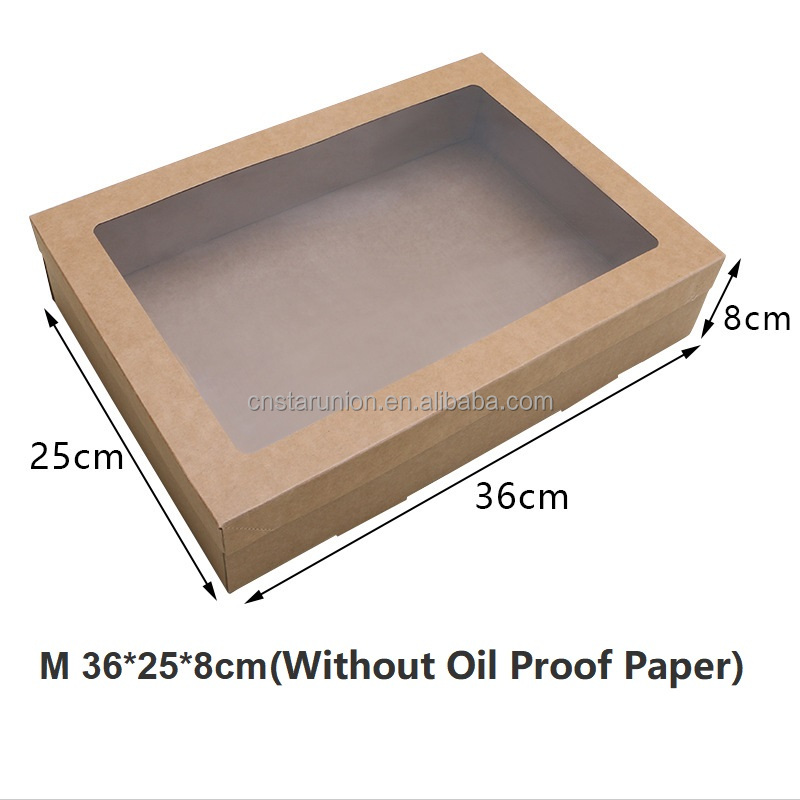 Marrón M 36*25*8cm (sin papel a prueba de aceite)