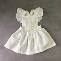 Robe pour bébé personnalisée 180-240 Gsm, robe courte pour enfants, robe en dentelle mignonne et élégante, robe en coton pour petites filles