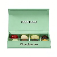 Boîte d'emballage magnétique pour chocolat en matériau de qualité supérieure, boîte à biscuits magnétique recyclable avec séparateur, boîte cadeau pour biscuits, emballage alimentaire de qualité alimentaire