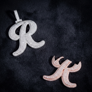 Pendentif personnalisé en moissanite, argent 925, serti clos, plaqué or rose, de luxe, pour usage quotidien, unisexe - Product Image 4