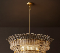 Nouveau Lustre Moderne de Luxe, Luminaire Suspendu pour Salon, Restaurant, Salle à Manger Intérieure, Luminaire Suspendu en Verre à Plusieurs Niveaux