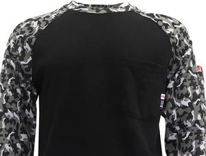 Camiseta Polo de Seguridad FR CAT2 FRC a la Moda, Certificada EN11612/NFPA2112, Resistente a las Llamas, Camisetas Henley Estampadas de Alta Calidad Personalizadas - Product Image 4