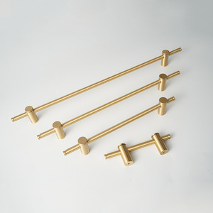 Adjustable 60mm-1000mm Long Furniture Hardware Modern Gold/Black Brass Cabinet <strong>Handles</strong> Drawer Bar Glass <strong>Door</strong> <strong>Pulls</strong> Wardrobe Gym - Product Image 4