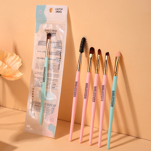 Pinceau de maquillage OEM personnalisé pour un seul œil <span class=keywords><strong>Brosse</strong></span> à cils cosmétique Tête inclinée <span class=keywords><strong>Brosse</strong></span> à fard à paupières en nylon à pointe éponge douce pour sourcils - Product Image 6