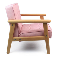 Canapé enfant en promotion – Fauteuil en bois à siège simple ou double avec dossier, mini canapé de loisirs pour la maison et la maternelle