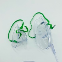 Masque à oxygène médical jetable en PVC simple, haute qualité OEM, prix usine, haut débit, avec sangle de fixation