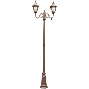 Lampadaire de jardin extérieur en fer avec abat-jour en verre LED, lumière blanc chaud 2700K, IP66, ampoule A19 non amovible, alimentation solaire AC 220V avec détecteur de mouvement - Product Image 1