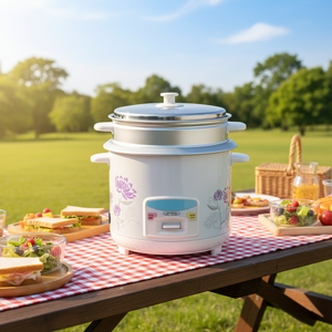 Cuisinière à riz automatique avec boutons de commande à une touche, capacité 1,0-1,8 L, puissance 400-700 W, cuve intérieure en aluminium pour usage domestique, cuisinière à riz automatique sans effort - Product Image 6